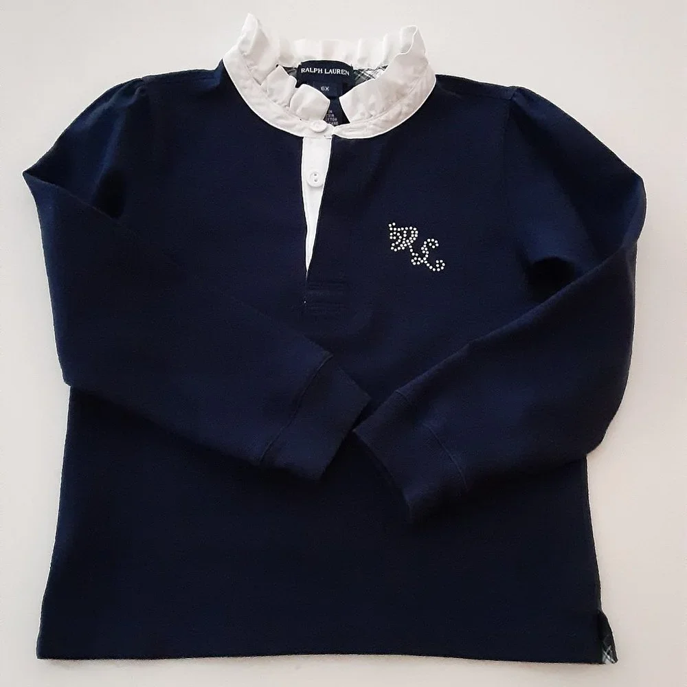 RALPH LAUREN Ruffle neck polo girls size 6x